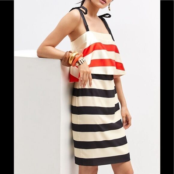 NWT Anthropologie Striped Mini Dress - Picture 1 of 14
